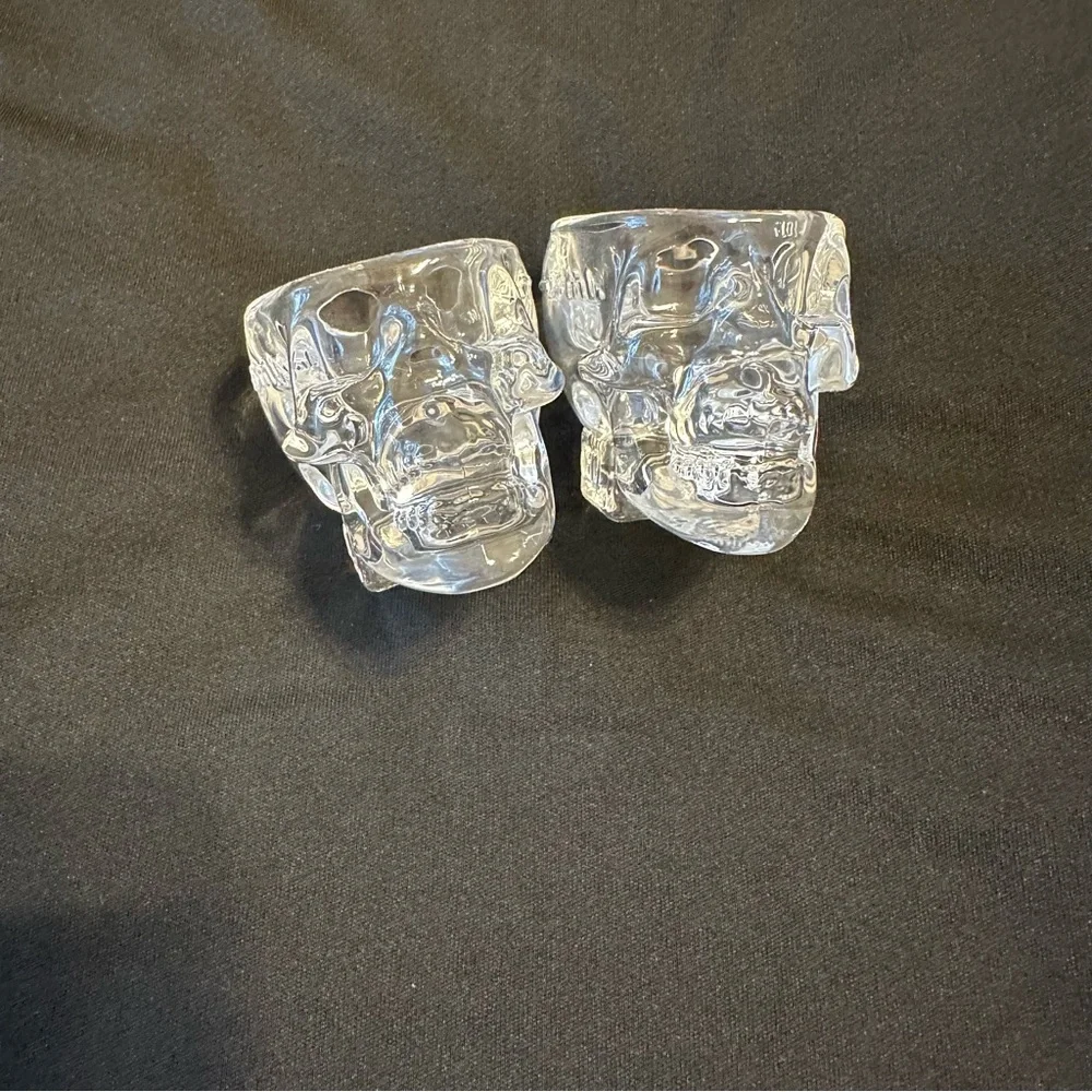 2 Crystal Head Vodka Skull Shot Glasses